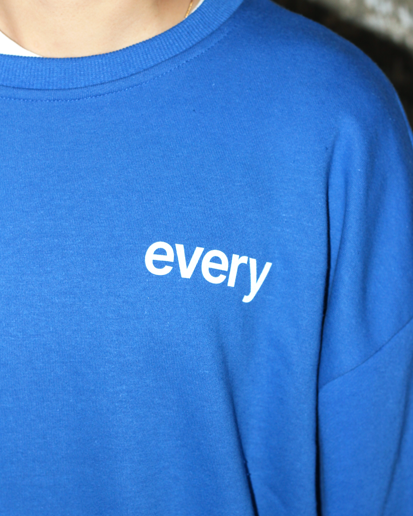 eee 長袖T恤 (藍色) Long Sleeve Blue Hoodie EVERY