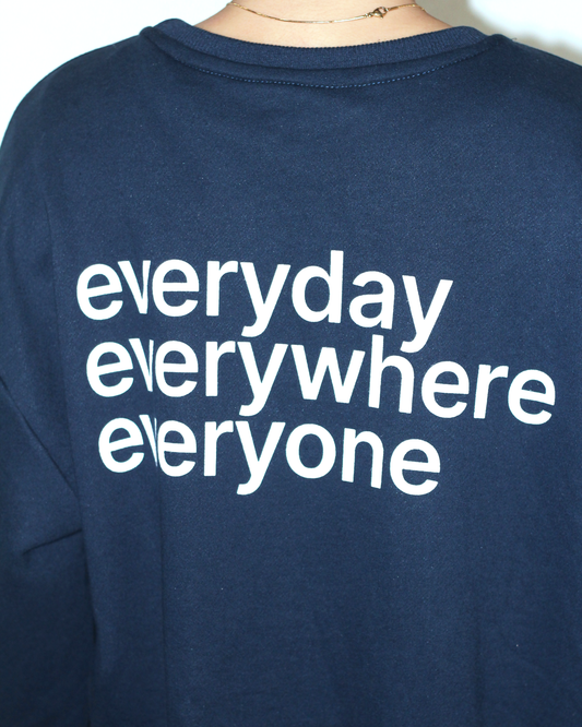 eee 長袖T恤 (深藍) Long Sleeve Navy Blue Hoodie EVERY